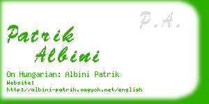 patrik albini business card